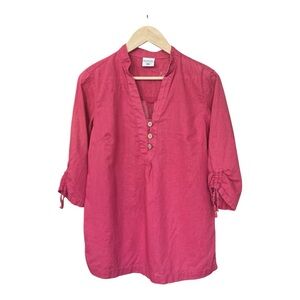 Columbia Linen Cotton Blend Lightweight Travel Tunic Top - Size M